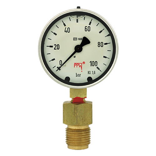 Standard pressure gauge with teflon diaphragm: Details