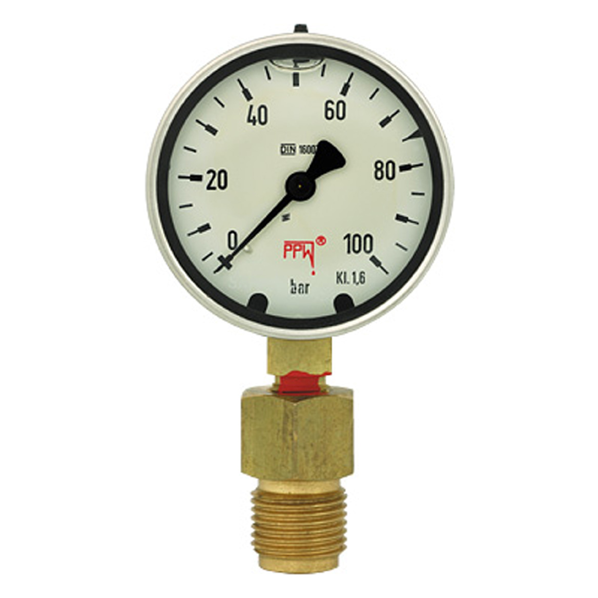 Standard pressure gauge with teflon diaphragm