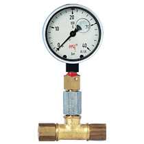 Pressure gauge for hose pump