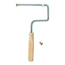 Roller handle with wooden handle